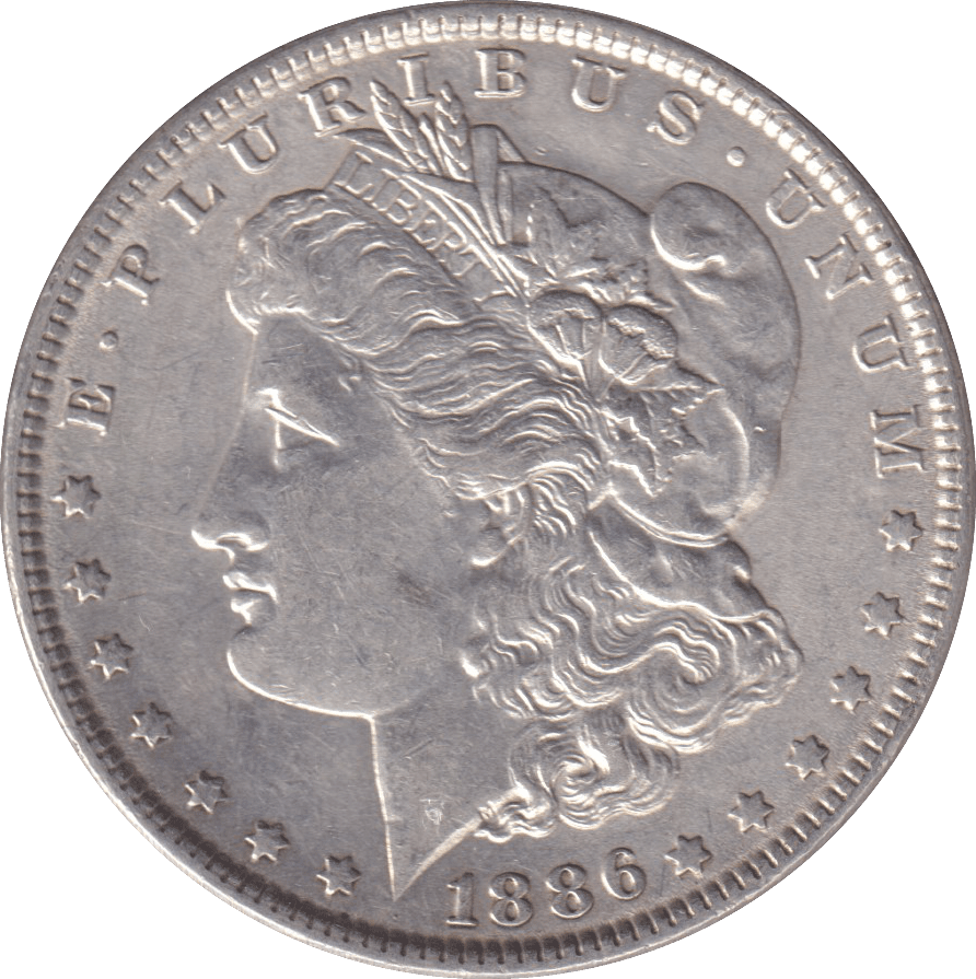 1886 MORGAN DOLLAR USA PHILADEPHIA MINT - SILVER WORLD COINS - Cambridgeshire Coins