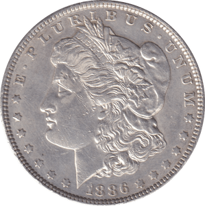1886 MORGAN DOLLAR USA PHILADEPHIA MINT - SILVER WORLD COINS - Cambridgeshire Coins