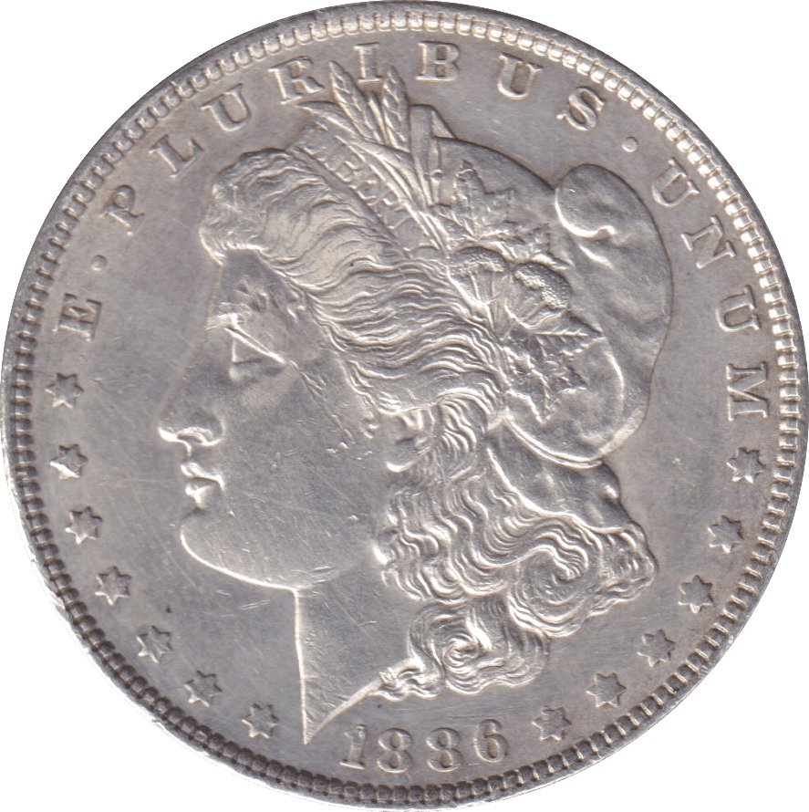 1886 MORGAN DOLLAR USA PHILADEPHIA MINT - SILVER WORLD COINS - Cambridgeshire Coins