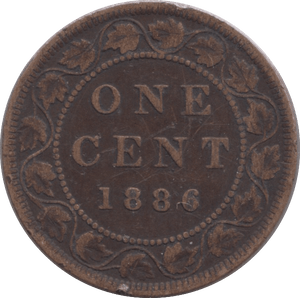 1886 ONE CENT CANADA - WORLD COINS - Cambridgeshire Coins