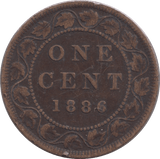 1886 ONE CENT CANADA - WORLD COINS - Cambridgeshire Coins