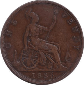 1886 PENNY ( FINE ) - PENNY - Cambridgeshire Coins