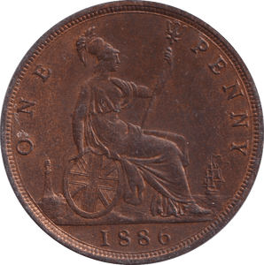 1886 PENNY ( UNC ) - PENNY - Cambridgeshire Coins