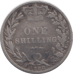 1886 SHILLING ( FAIR ) - SHILLING - Cambridgeshire Coins