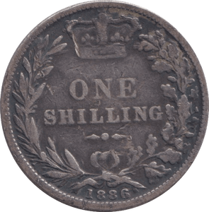 1886 SHILLING ( FINE ) 4 - SHILLING - Cambridgeshire Coins