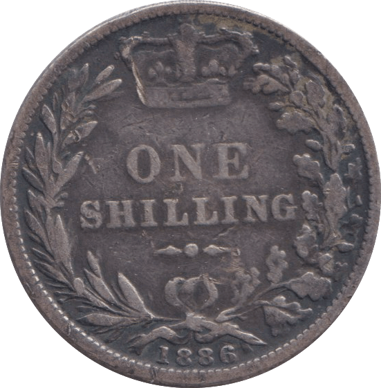 1886 SHILLING ( FINE ) 4 - SHILLING - Cambridgeshire Coins