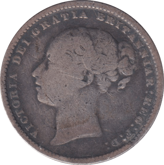 1886 SHILLING ( FINE ) 4 - SHILLING - Cambridgeshire Coins