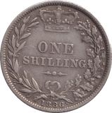 1886 SHILLING ( FINE ) - SHILLING - Cambridgeshire Coins