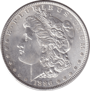 1886 SILVER MORGAN DOLLAR USA 5 - SILVER WORLD COINS - Cambridgeshire Coins