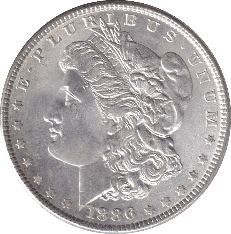 1886 SILVER MORGAN DOLLAR USA 5 - SILVER WORLD COINS - Cambridgeshire Coins