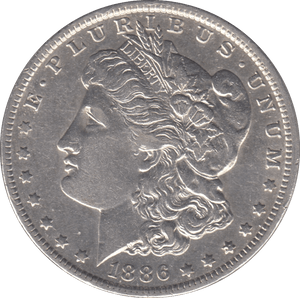 1886 SILVER MORGAN DOLLAR USA NEW ORLEANS MINT - SILVER WORLD COINS - Cambridgeshire Coins