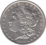 1886 SILVER MORGAN DOLLAR USA NEW ORLEANS MINT - SILVER WORLD COINS - Cambridgeshire Coins