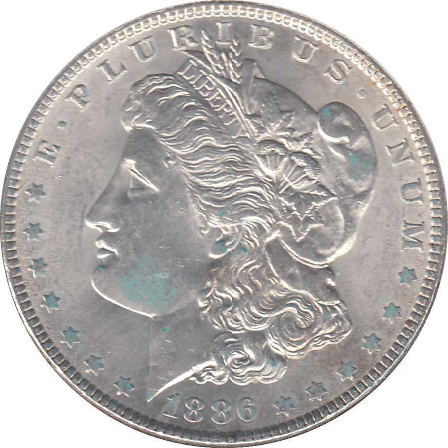 1886 SILVER MORGAN DOLLAR USA PHILADELPHIA MINT 1 - SILVER WORLD COINS - Cambridgeshire Coins