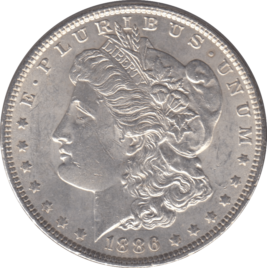 1886 SILVER MORGAN DOLLAR USA PHILADELPHIA MINT - SILVER WORLD COINS - Cambridgeshire Coins