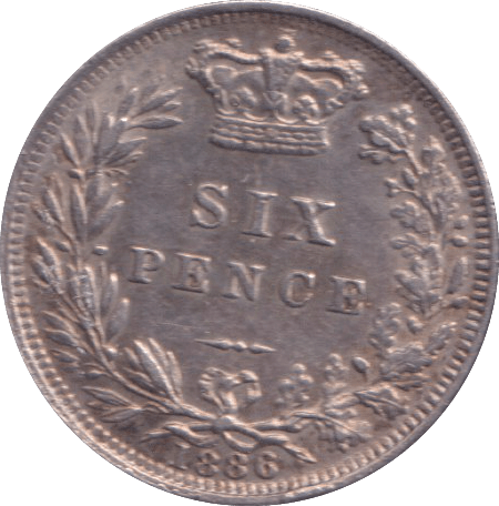 1886 SIXPENCE ( AUNC ) - SIXPENCE - Cambridgeshire Coins