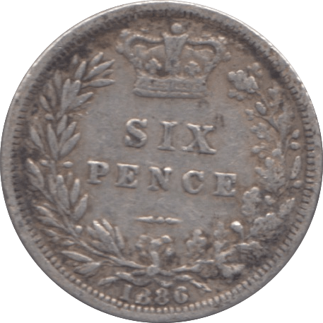 1886 SIXPENCE ( FINE ) - SIXPENCE - Cambridgeshire Coins