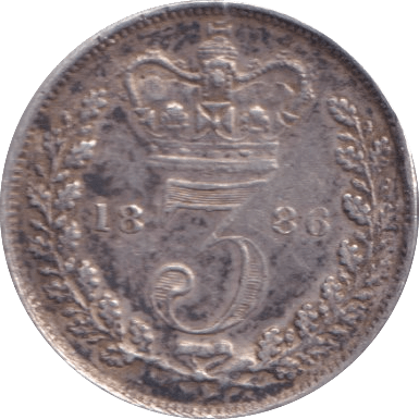 1886 THREEPENCE ( EF ) - Threepence - Cambridgeshire Coins