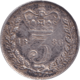 1886 THREEPENCE ( EF ) - Threepence - Cambridgeshire Coins