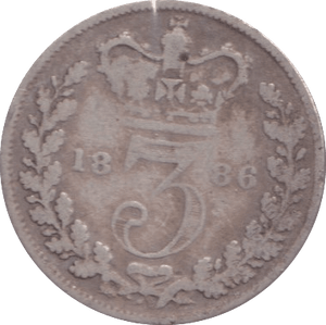 1886 THREEPENCE ( FAIR ) - Threepence - Cambridgeshire Coins