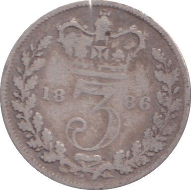 1886 THREEPENCE ( FAIR ) - Threepence - Cambridgeshire Coins