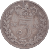 1886 THREEPENCE ( FAIR ) - Threepence - Cambridgeshire Coins