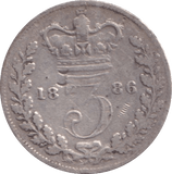 1886 THREEPENCE ( FAIR ) - Threepence - Cambridgeshire Coins