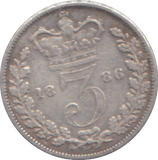 1886 THREEPENCE ( FINE ) - THREEPENCE - Cambridgeshire Coins