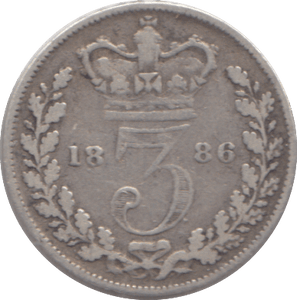 1886 THREEPENCE ( FINE ) - THREEPENCE - Cambridgeshire Coins
