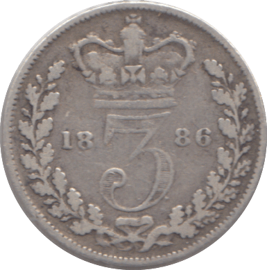1886 THREEPENCE ( FINE ) - THREEPENCE - Cambridgeshire Coins
