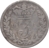 1886 THREEPENCE ( FINE ) - THREEPENCE - Cambridgeshire Coins