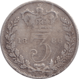 1886 THREEPENCE ( FINE ) - Threepence - Cambridgeshire Coins