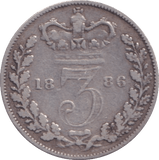 1886 THREEPENCE ( FINE ) - Threepence - Cambridgeshire Coins