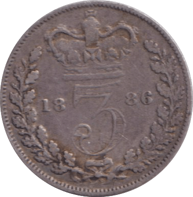 1886 THREEPENCE ( FINE ) - WORLD COINS - Cambridgeshire Coins