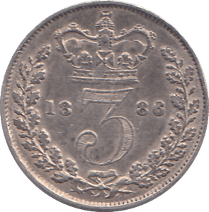 1886 THREEPENCE ( GVF ) - WORLD COINS - Cambridgeshire Coins