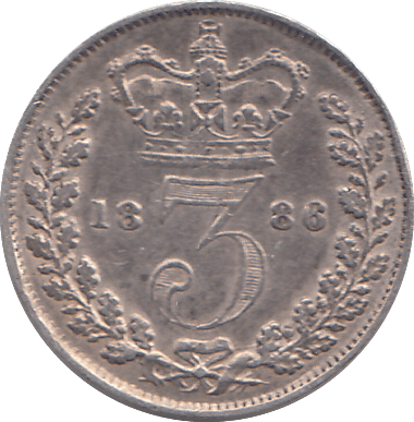 1886 THREEPENCE ( GVF ) - WORLD COINS - Cambridgeshire Coins