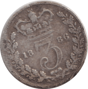1886 THREEPENCE ( NF ) - WORLD COINS - Cambridgeshire Coins