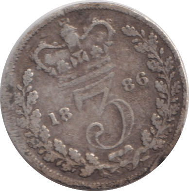 1886 THREEPENCE ( NF ) - WORLD COINS - Cambridgeshire Coins