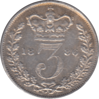 1886 THREEPENCE ( VF ) - THREEPENCE - Cambridgeshire Coins