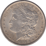 1886 USA MORGAN DOLLAR - SILVER WORLD COINS - Cambridgeshire Coins
