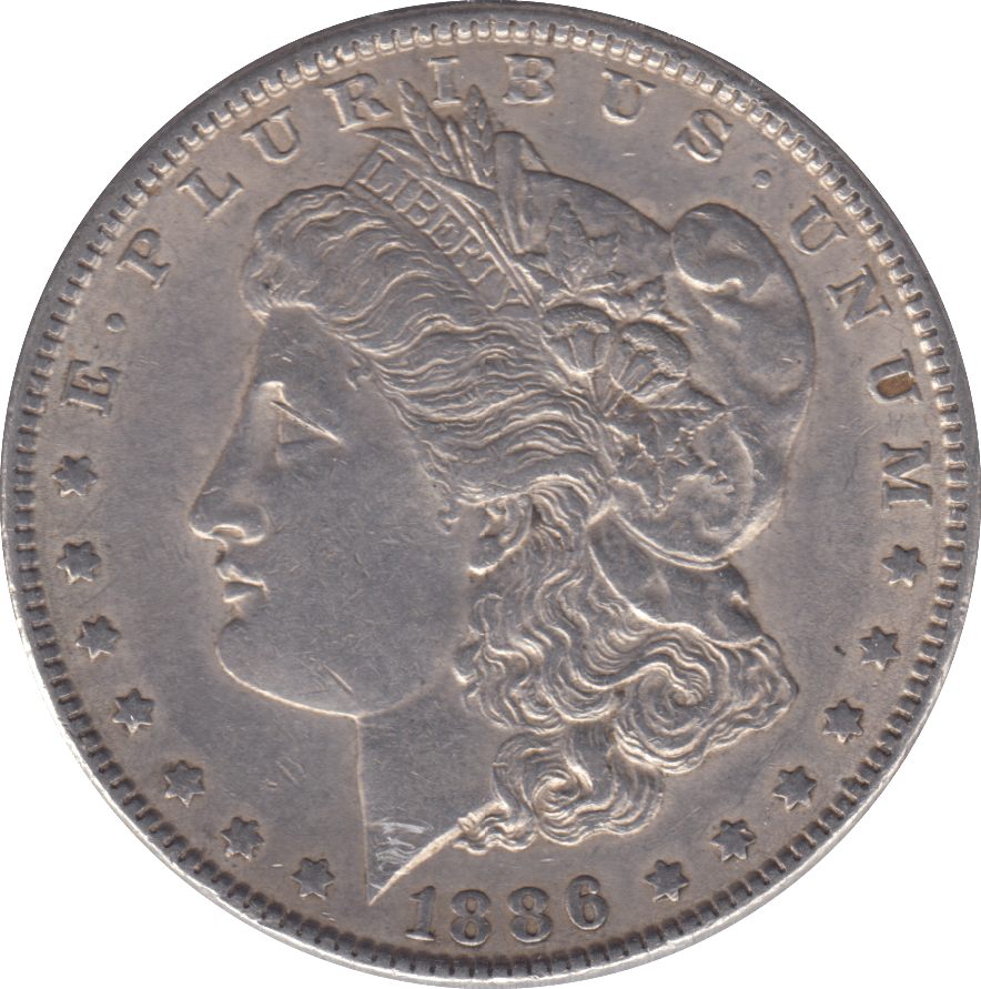 1886 USA MORGAN DOLLAR - WOLRD SILVER COINS - Cambridgeshire Coins