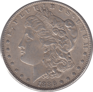 1886 USA SILVER MORGAN DOLLAR PHILADELPHIA MINT - SILVER WORLD COINS - Cambridgeshire Coins