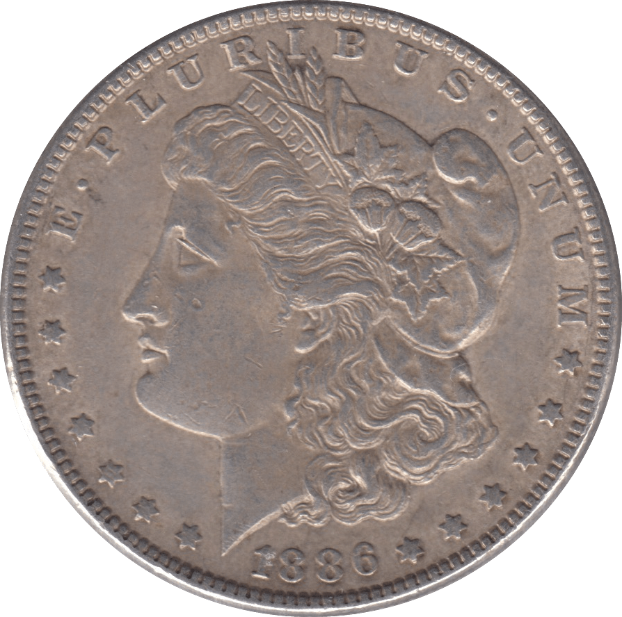 1886 USA SILVER MORGAN DOLLAR PHILADELPHIA MINT - SILVER WORLD COINS - Cambridgeshire Coins