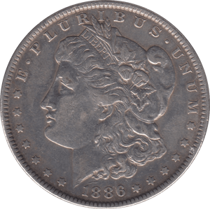 1886 USA SILVER MORGAN DOLLAR PHILADELPHIA MINT - SILVER WORLD COINS - Cambridgeshire Coins