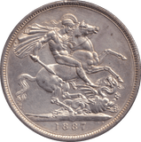 1887 CROWN ( AUNC ) - CROWN - Cambridgeshire Coins