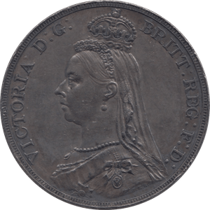 1887 CROWN ( AUNC ) - CROWN - Cambridgeshire Coins