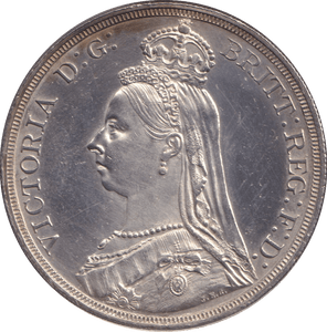 1887 CROWN ( AUNC ) - CROWN - Cambridgeshire Coins