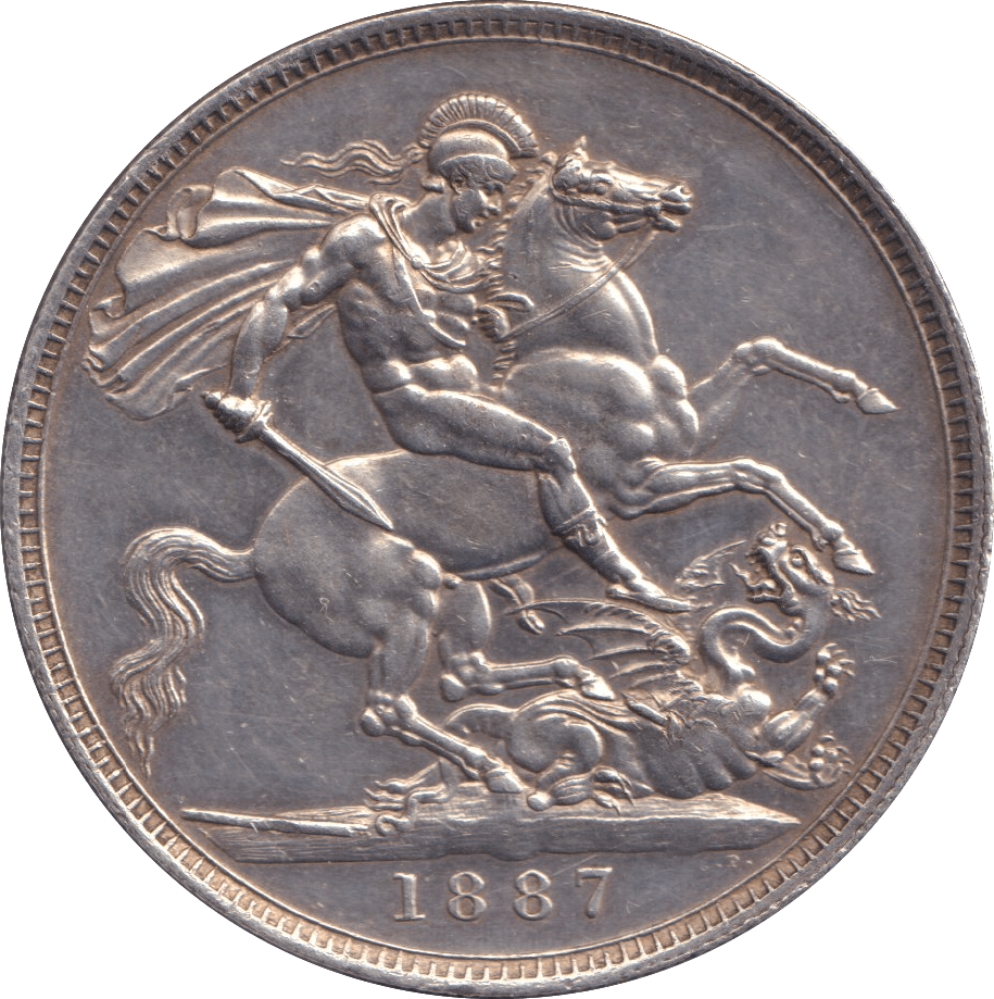 1887 CROWN ( AUNC ) - CROWN - Cambridgeshire Coins