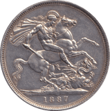 1887 CROWN ( AUNC ) - CROWN - Cambridgeshire Coins