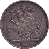 1887 CROWN ( AUNC ) - CROWN - Cambridgeshire Coins