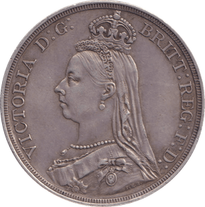 1887 CROWN ( AUNC ) - CROWN - Cambridgeshire Coins